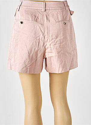 Short taille à pinces taille haute rose MORGAN femme