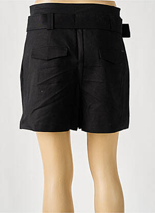 Short taille à pinces taille haute noir MORGAN femme