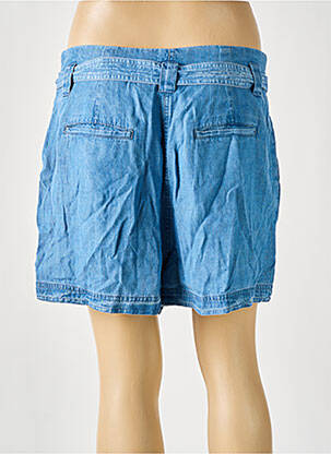 Short tissage denim taille haute bleu SUPERDRY femme