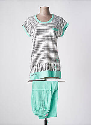 Pyjama tissage jersey vert ROSE POMME femme
