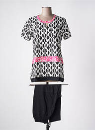 Pyjama col v noir ROSE POMME femme