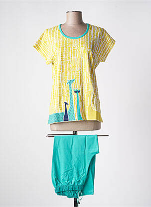 Pyjama tissage jersey vert ROSE POMME femme