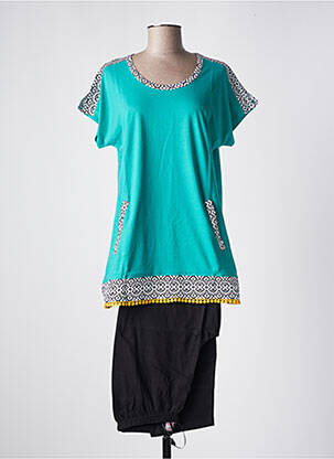 Pyjama tissage jersey vert ROSE POMME femme