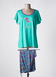 Pyjama tissage jersey vert ROSE POMME femme