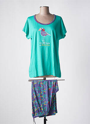 Pyjama tissage jersey vert ROSE POMME femme