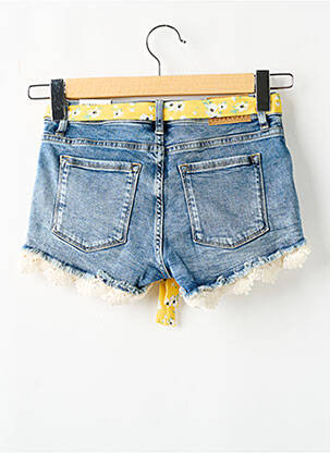 Short tissage denim taille basse bleu SUPERDRY femme