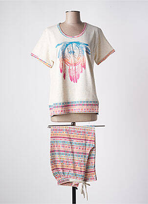 Pyjama tissage jersey beige ROSE POMME femme