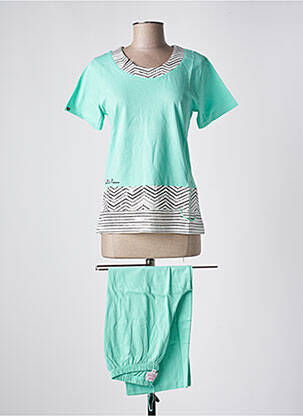 Pyjama tissage jersey vert ROSE POMME femme