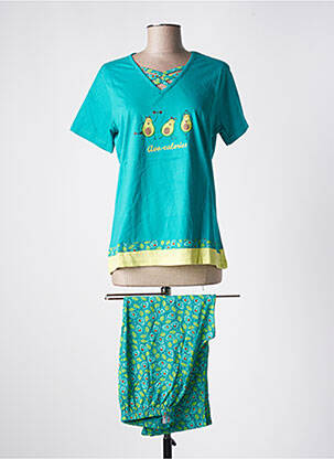 Pyjama tissage jersey vert ROSE POMME femme