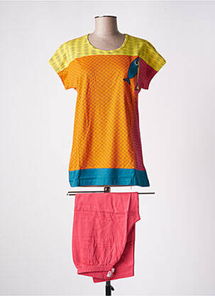 Pyjama tissage jersey orange ROSE POMME femme