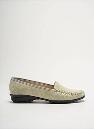 Mocassins tissage satiné talon plat jusqu'à 3cm vert BOISSY femme