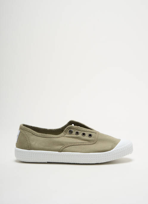 Slip ons semelle amovible talon plat jusqu'à 3cm vert POTOMAC femme