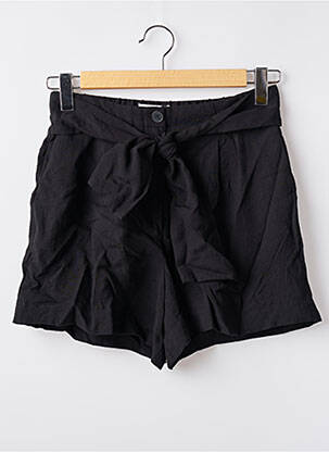 Short fermeture zippée sous rabat boutonné taille haute noir MNG femme