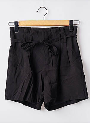 Short fermeture zippée sous rabat avec crochet taille haute noir MOLLY BRACKEN femme