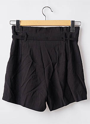 Short fermeture zippée sous rabat avec crochet taille haute noir MOLLY BRACKEN femme