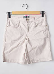 Bermuda tissage popeline taille normale beige STREET ONE femme