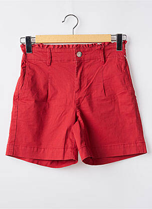 Bermuda tissage popeline taille normale rouge STREET ONE femme