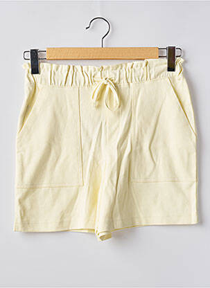 Short coupe droite taille haute jaune MANGO femme