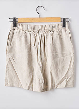 Short taille élastique taille haute beige VERO MODA femme