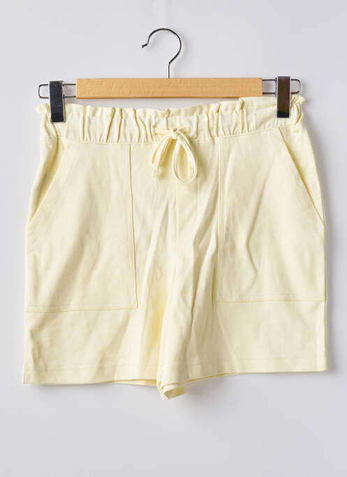 Short coupe droite taille haute jaune MANGO femme