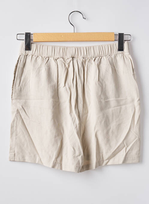Short taille élastique taille haute beige VERO MODA femme
