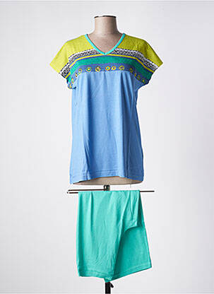 Pyjama tissage jersey vert ROSE POMME femme