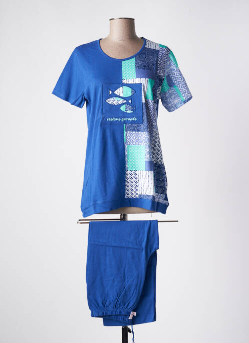 Pyjama bleu ROSE POMME pour femme
