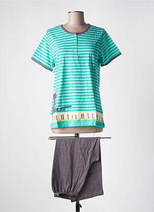 Pyjama tissage jersey vert ROSE POMME femme