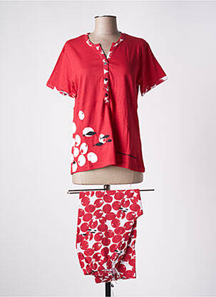 Pyjama col v rouge ROSE POMME femme