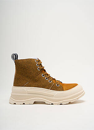 Bottines/boots tissage satiné talon de 4 à 6cm marron VADDIA femme