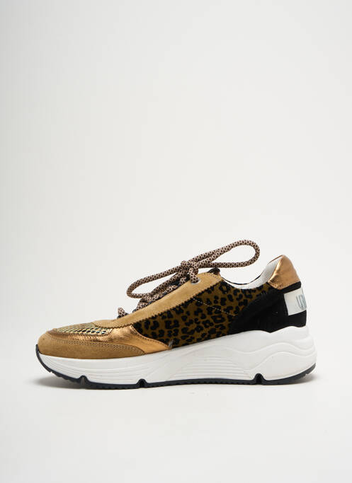 Baskets nubuck talon de 4 à 6cm or VADDIA femme