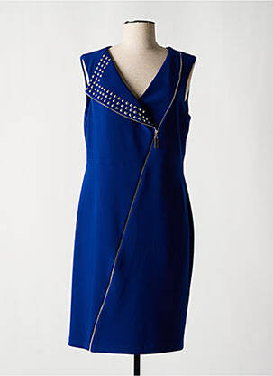 Robe mi-longue sans manche sans manche bleu FRANK LYMAN femme