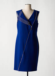 Robe mi-longue sans manche sans manche bleu FRANK LYMAN femme