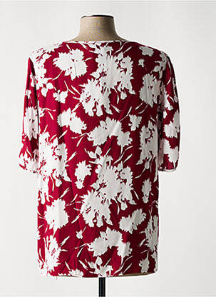 Blouse tissage popeline manches courtes rouge PERSONA BY MARINA RINALDI femme