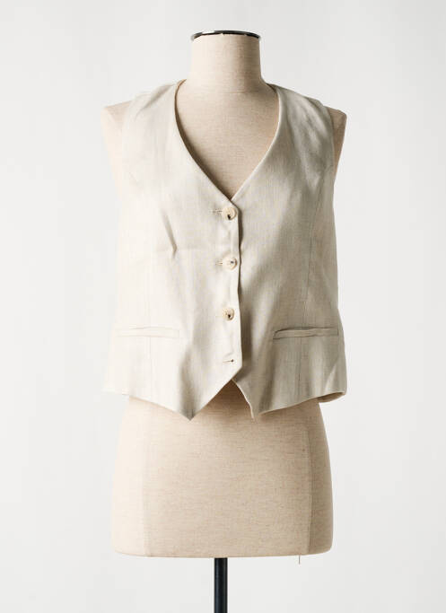 Gilet sans manche beige EVA KAYAN pour femme