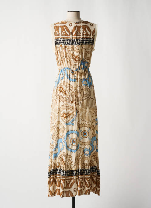 Robe longue beige LAMIAR pour femme