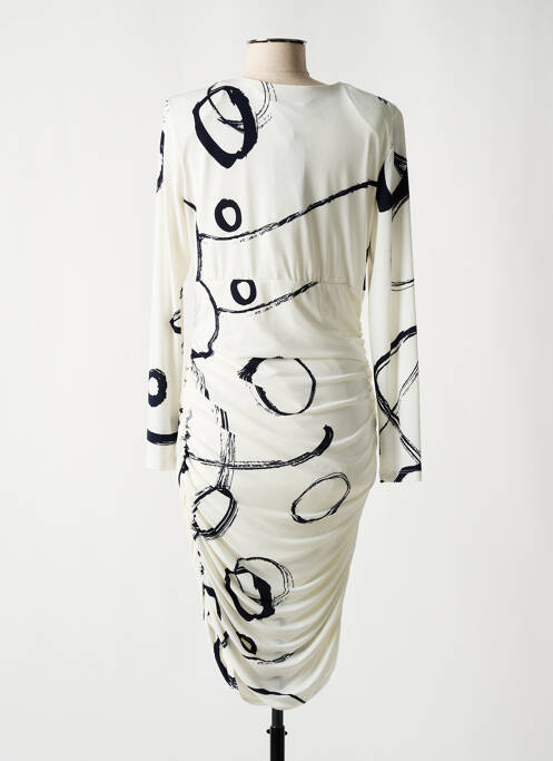 Robe mi-longue beige FRANK LYMAN pour femme