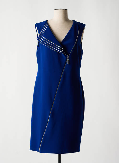 Robe mi-longue bleu FRANK LYMAN pour femme