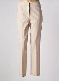Pantalon chino tissage popeline taille normale beige ANNA SERAVALLI femme