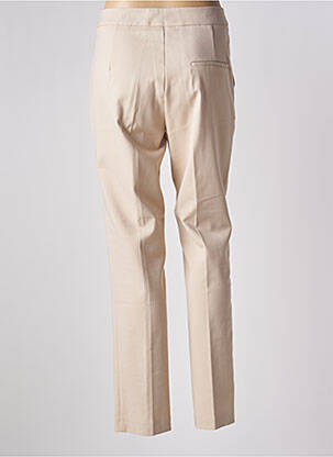 Pantalon chino tissage popeline taille normale beige ANNA SERAVALLI femme