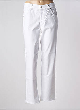 Pantalon droit stretch taille normale blanc ANGELS femme