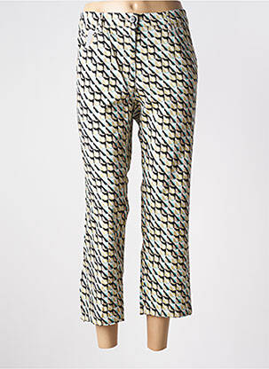 Pantalon 7/8 stretch taille normale vert ZERRES femme