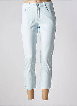 Pantalon 7/8 stretch taille normale bleu S.QUISE femme