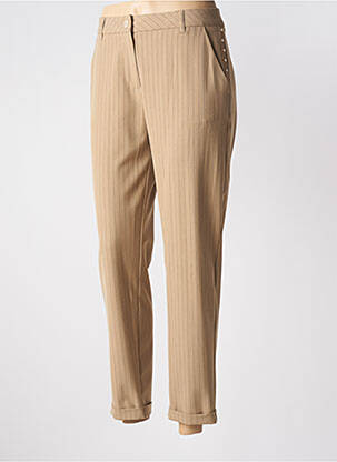 Pantalon droit beige EVA KAYAN pour femme