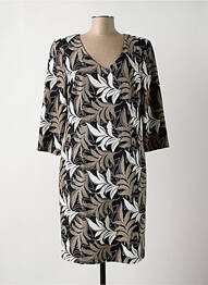 Robe mi-longue manches 3/4 manches 3/4 noir FRANK LYMAN femme