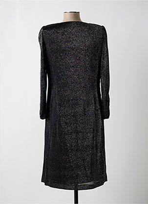 Robe mi-longue manches longues manches longues noir JOMHOY femme