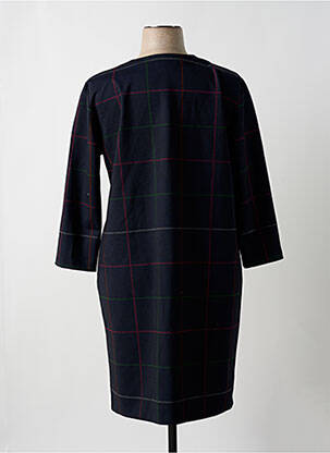 Robe mi-longue manches longues manches longues bleu GEVANA femme