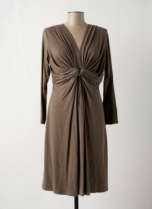Robe mi-longue marron MJ DE ATIAN pour femme