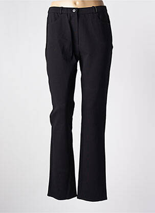 Pantalon droit stretch taille normale noir GEVANA femme