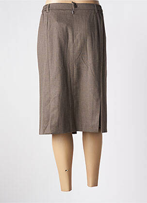 Jupe mi-longue stretch gris KARTING femme